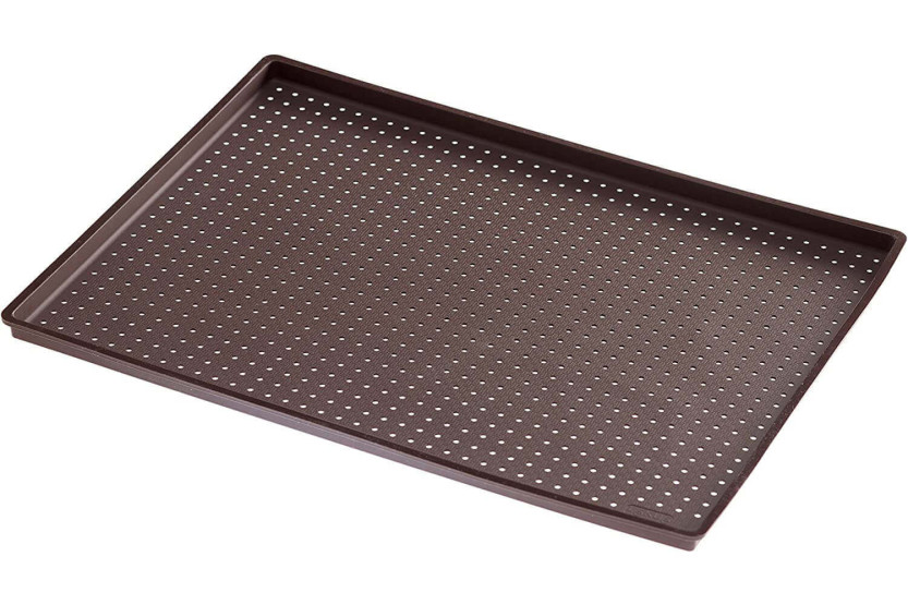 Tapete de silicone Lékué 30x40cm castanho platinado para pizzas
