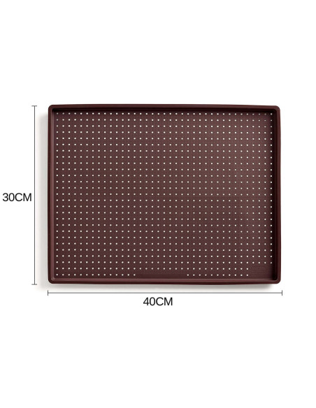 Tapete de silicone Lékué 30x40cm castanho platinado para pizzas