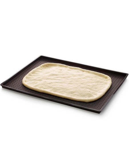 Tapete de silicone Lékué 30x40cm castanho platinado para pizzas