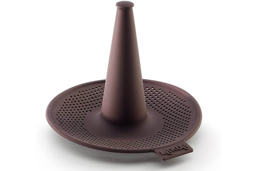 Set of 6 Platinum brown silicone Lékué bagel moulds