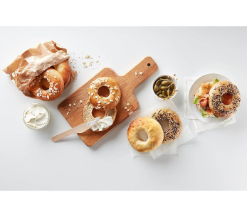 Set de 6 moldes para bagel Lékué de silicona platino marrón 2