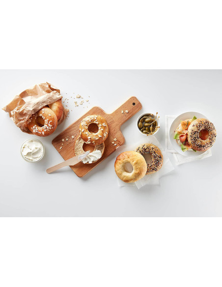 Set of 6 Platinum brown silicone Lékué bagel moulds