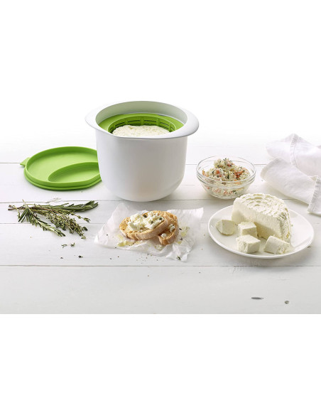 Lékué Cheese Maker kit för beredning av hemlagad ost + receptbok