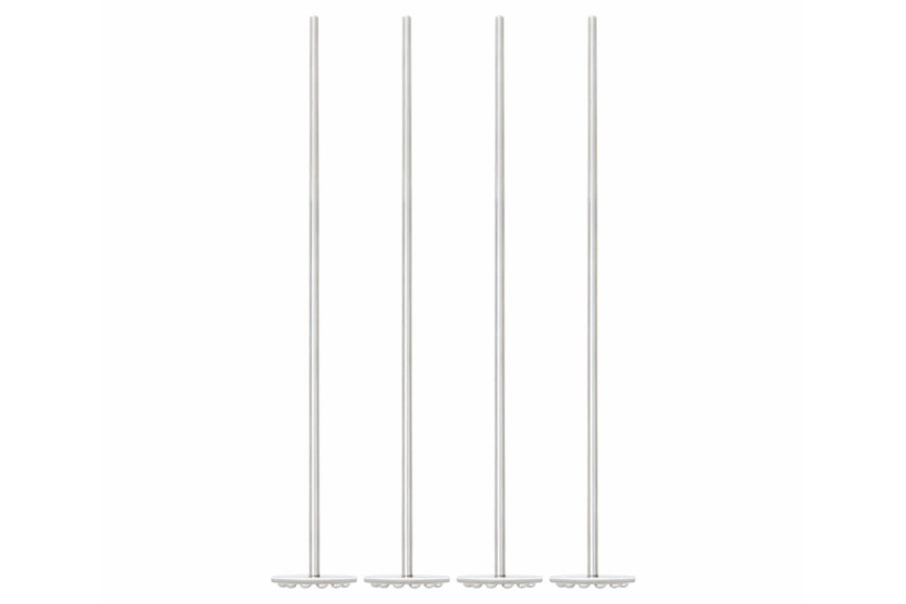Set aus 4 Rührstäbchen + Cocktailstößel Punkt Komma aus Edelstahl