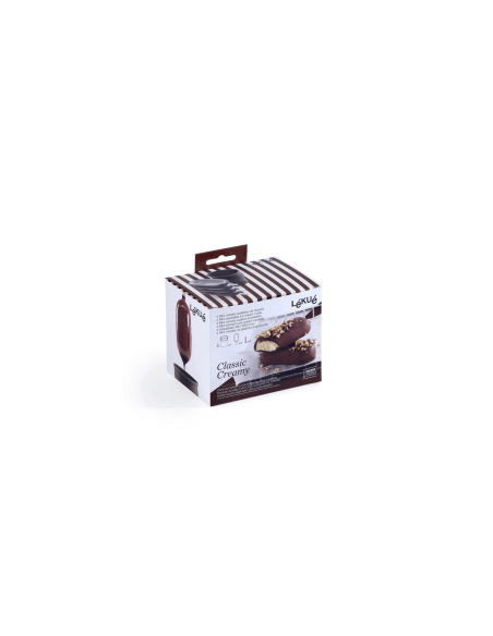 Set of 4 Lékué Classic Creamy ice cream moulds + black silicone ice cream tub