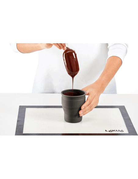 Set de 4 moldes de helado Lékué Classic Creamy + tarrina de helado de silicona negra