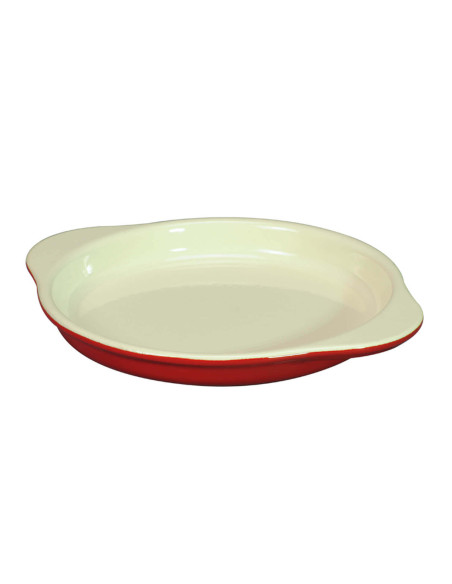 Round enamelled cast iron egg dish - diameter 16cm
