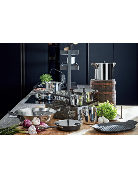 Alessi Edo 7-delers grytesett i 18/10 rustfritt stål designet av Patricia Urquiola