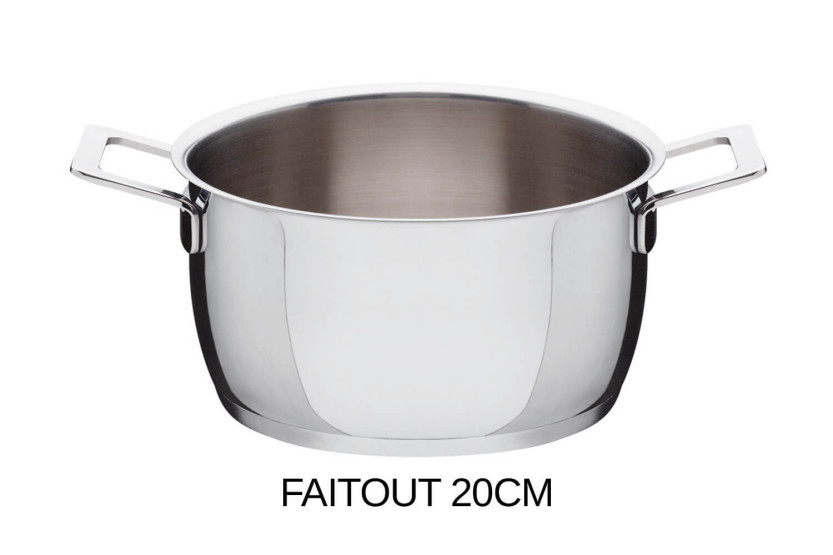 Kochgeschirr Alessi Pots&Pans 7-teilig komplett aus Edelstahl 18/10 Design by Jasper Morrison