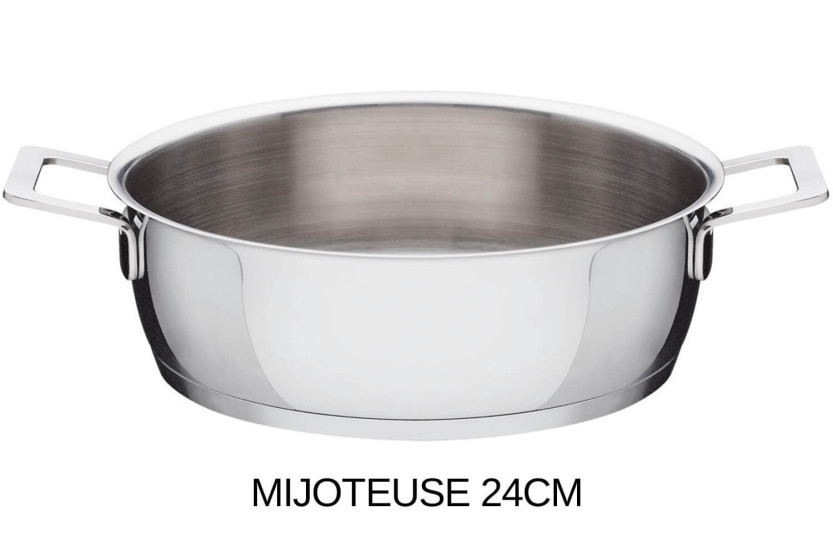 Alessi Pots&Pans 7-piece all stainless steel 18/10 cookware set designed by Jasper Morrison