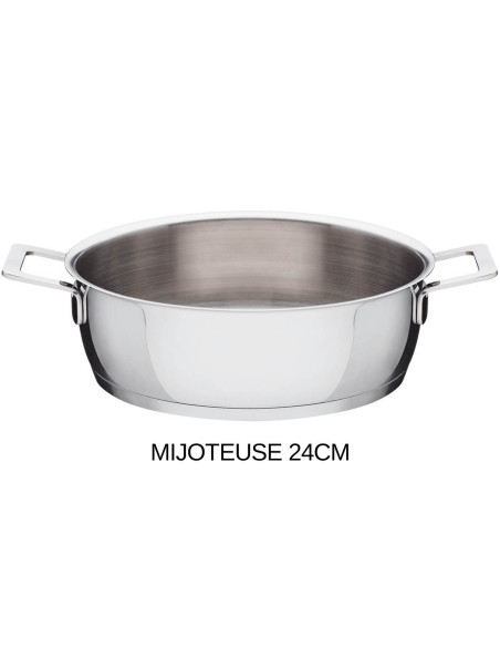 Alessi Pots&Pans 7-piece all stainless steel 18/10 cookware set designed by Jasper Morrison