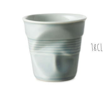 Revol Cappuccino Froissé 18cl posliinikuppi Bleu Mistral 18cl