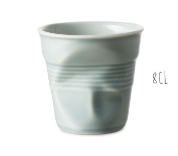 Taza de porcelana azul Mistral Revol Espresso Froissé 8cl