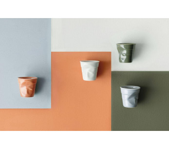 Blå Mistral porslinskopp Revol Espresso Froissé 8cl 2