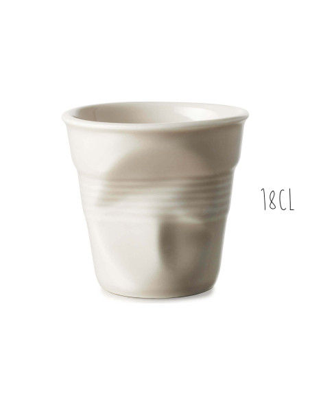 Pebble Grey posliini Revol Cappuccino Froissé 18cl kuppi