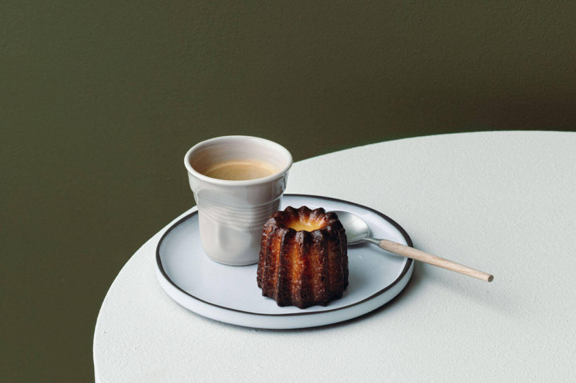 Tazza in porcellana Pebble Grey Revol Cappuccino Froissé 18cl