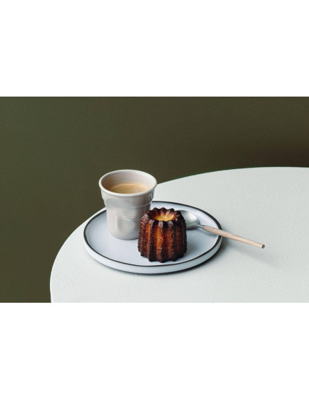 Taza de porcelana Pebble Grey Revol Cappuccino Froissé 18cl