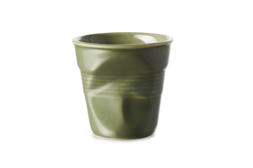 Revol Cappuccino Froissé 18cl posliinimuki Garrigue Green (vihreä)