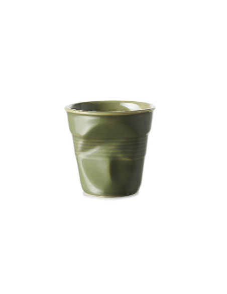 Revol Cappuccino Froissé 18cl posliinimuki Garrigue Green (vihreä)