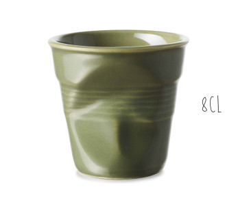 Garrigue Vihreä posliinikuppi Revol Espresso Froissé 8 cl