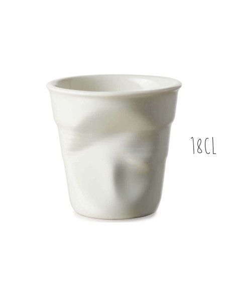 Revol Cappuccino Froissé 18cl porcelain cup Blanc Coquille