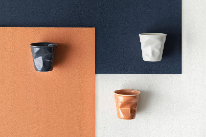 Revol Cappuccino Froissé 18cl porcelain cup Blanc Coquille