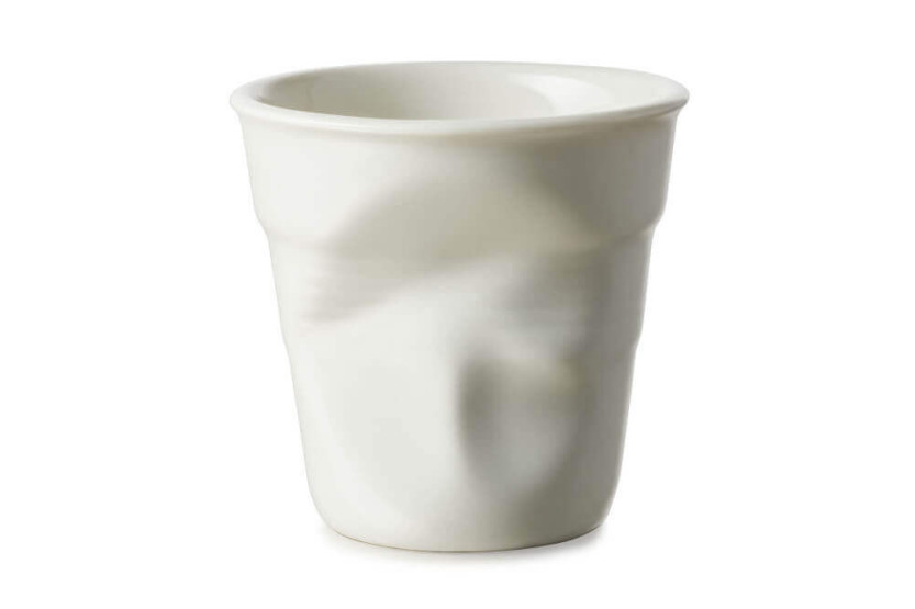 Revol Cappuccino Froissé 18cl porcelain cup Blanc Coquille