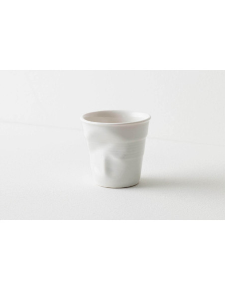 Chávena Revol Espresso Froissé 8cl Porcelana Shell Branco