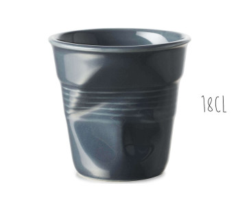 Grafitt porselenskopp Revol Cappuccino Froissé 18cl
