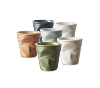 Grafiittiposliinikuppi Revol Cappuccino Froissé 18cl 18cl 2