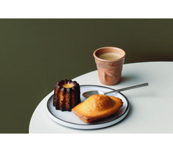 Taza Revol Cappuccino Froissé 18cl en porcelana Terre de Sienne 2