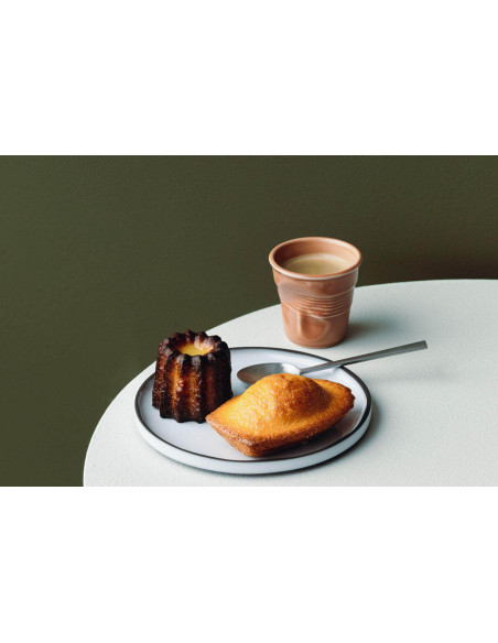 Tazza Revol Cappuccino Froissé 18cl in porcellana Terre de Sienne