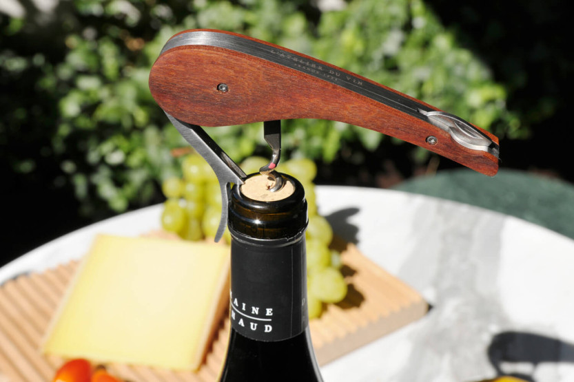 Saca-rolhas sommelier L'Atelier du vin Soft Machine em madeira