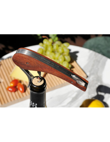 Saca-rolhas sommelier L'Atelier du vin Soft Machine em madeira