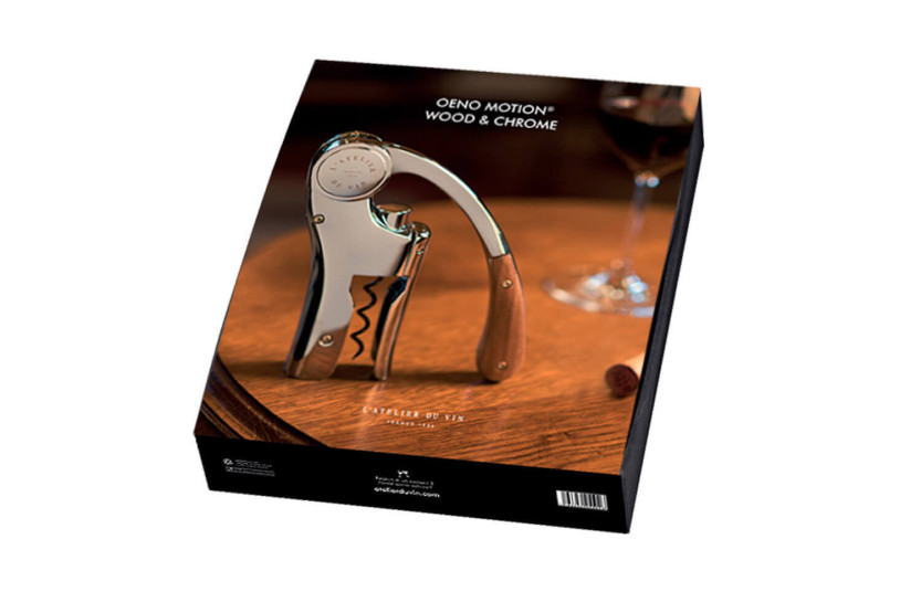 Saca-rolhas L'Atelier du vin Oeno Motion Madeira e Cromo