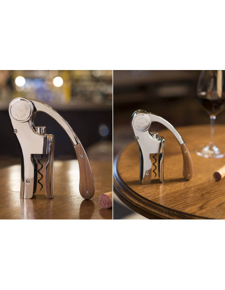 Saca-rolhas L'Atelier du vin Oeno Motion Madeira e Cromo