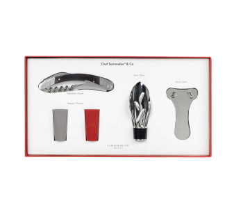 Caixa de oferta L'Atelier du vin Chef Sommelier & Co - 5 peças