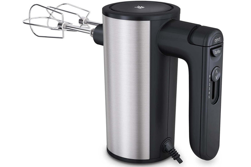 WMF Kult X hand mixer with 2 pairs of 18/10 Cromargan stainless steel hooks