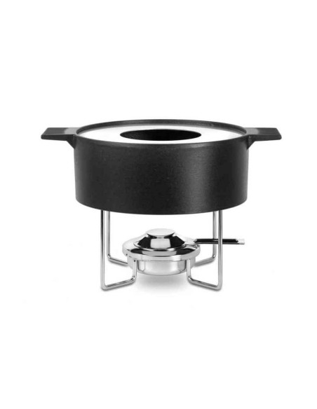 Mono non-spill fonduesæt i støbejern