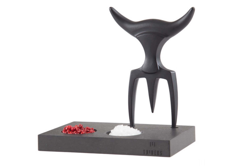 Tridens Limited Edition Onyx meat fork with paperstone base
