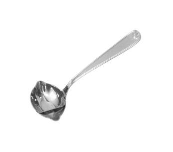 Ruostumattomasta teräksestä valmistettu kastikelusikka rasvaisille ja vähärasvaisille mehuille