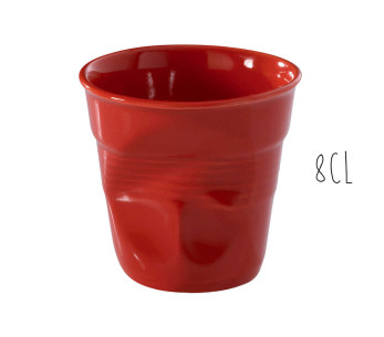 Revol Espresso Froissé 8cl chilli porslinskopp