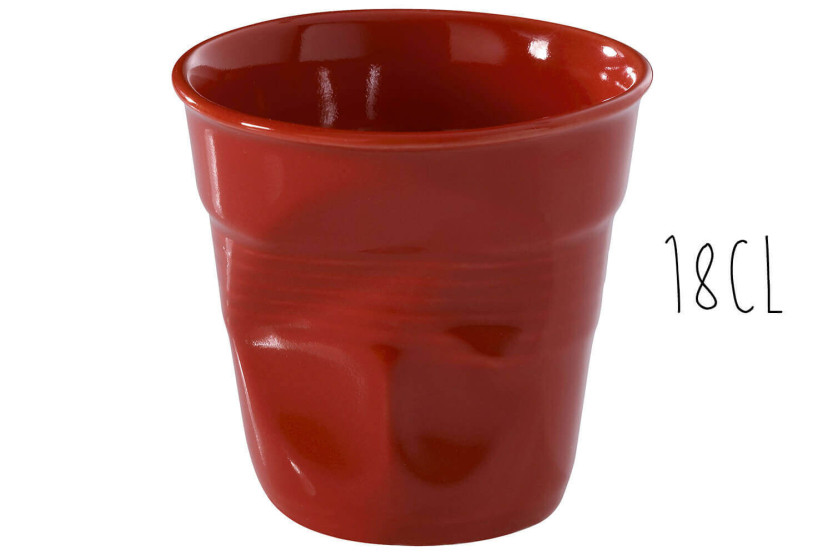 Chávena de porcelana Revol Cappuccino Froissé 18cl malagueta