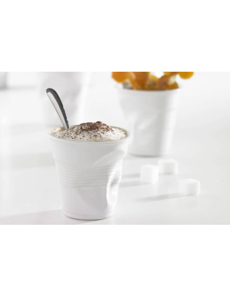 Revol Espresso Froissé 8cl valkoinen posliinikuppi