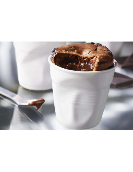 Chávena de porcelana branca Revol Espresso Froissé 8cl
