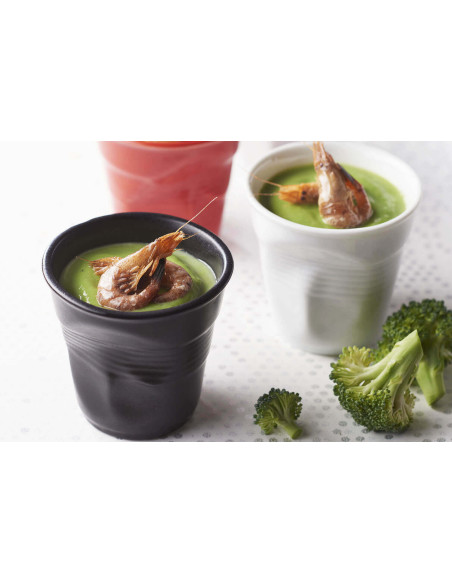 Chávena de porcelana branca Revol Espresso Froissé 8cl