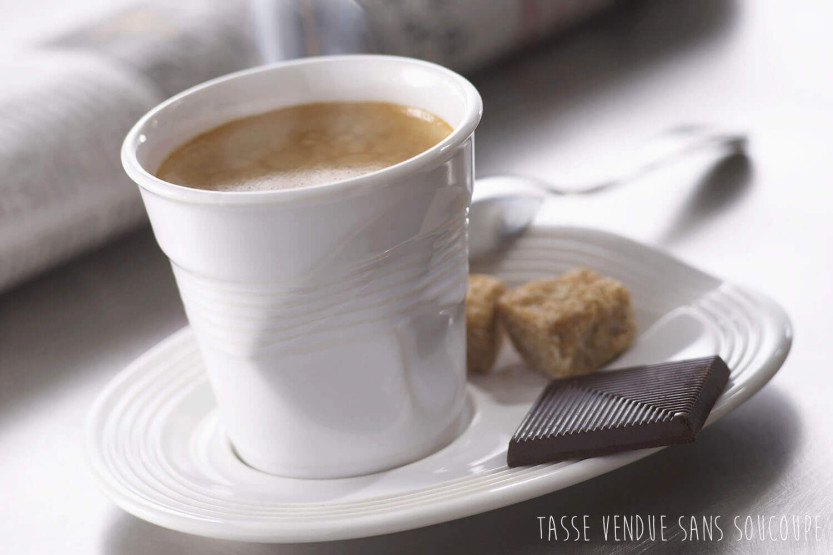 Revol Espresso Froissé 8cl vit porslinskopp