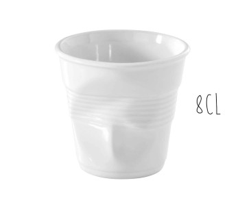 Revol Espresso Froissé 8cl vit porslinskopp