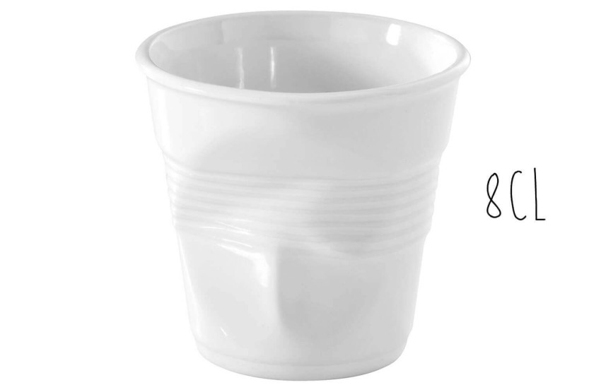 Revol Espresso Froissé 8cl vit porslinskopp
