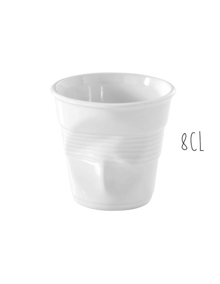 Revol Espresso Froissé 8cl valkoinen posliinikuppi